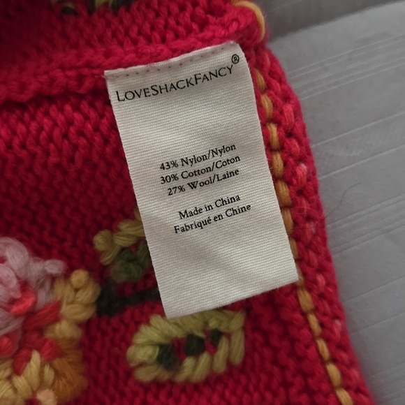 LoveShackFancy Valencia Duster Sweater Cardigan Pink - Picture 8 of 8